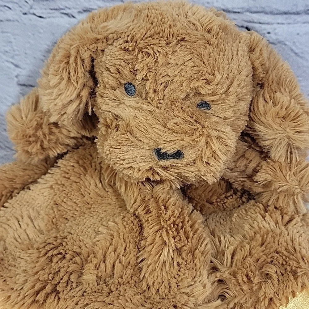 Cloud Island Puppy Dog Lovey Security Blanket Satin Plush‎ Fuzzy Brown